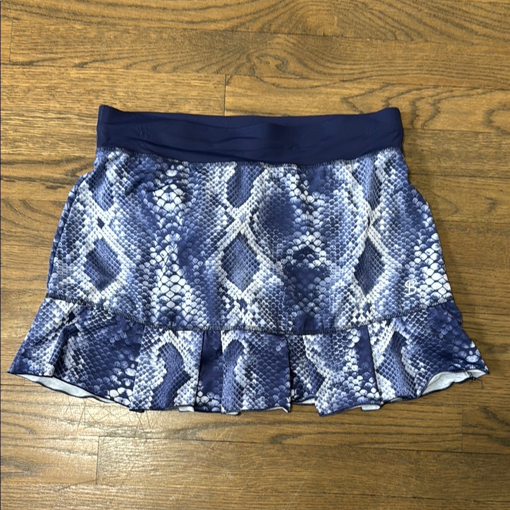 Sofibella Blue Snake Print tennis Skirt size medium